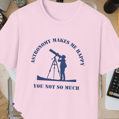 Astronomy Makes Me Happy Unisex Softstyle T-Shirt